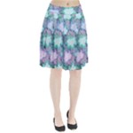 Leaves Glitter Background Winter Pleated Skirt