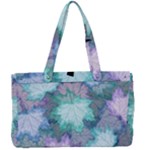 Leaves Glitter Background Winter Canvas Work Bag