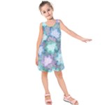 Leaves Glitter Background Winter Kids  Sleeveless Dress