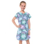 Leaves Glitter Background Winter Kids  Drop Waist Dress