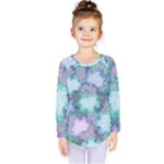 Leaves Glitter Background Winter Kids  Long Sleeve T-Shirt