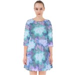 Leaves Glitter Background Winter Smock Dress