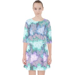 Quarter Sleeve Pocket Dress 