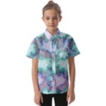 Leaves Glitter Background Winter Kids  Short Sleeve Shirt