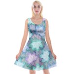 Leaves Glitter Background Winter Reversible Velvet Sleeveless Dress