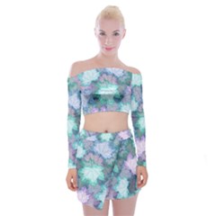 Off Shoulder Top with Mini Skirt Set 