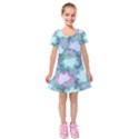 Kids  Short Sleeve Velvet Dress 