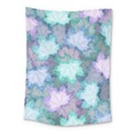 Leaves Glitter Background Winter Medium Tapestry