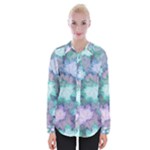 Leaves Glitter Background Winter Womens Long Sleeve Shirt