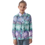 Leaves Glitter Background Winter Kids  Long Sleeve Shirt