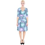 Leaves Glitter Background Winter Wrap Up Cocktail Dress