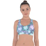 Leaves Glitter Background Winter Cross String Back Sports Bra