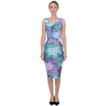 Leaves Glitter Background Winter Sleeveless Pencil Dress