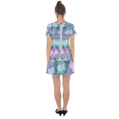 Drop Hem Mini Chiffon Dress 