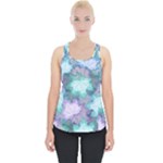 Leaves Glitter Background Winter Piece Up Tank Top