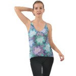 Leaves Glitter Background Winter Chiffon Cami
