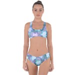 Leaves Glitter Background Winter Criss Cross Bikini Set