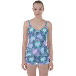 Leaves Glitter Background Winter Tie Front Two Piece Tankini