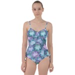 Leaves Glitter Background Winter Sweetheart Tankini Set