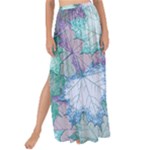 Leaves Glitter Background Winter Maxi Chiffon Tie-Up Sarong