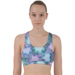 Leaves Glitter Background Winter Back Weave Sports Bra
