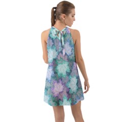 Halter Tie Back Chiffon Dress 