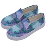 Leaves Glitter Background Winter Kids  Canvas Slip Ons