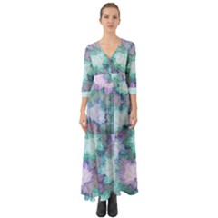 Button Up Boho Maxi Dress 