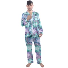 Men s Long Sleeve Satin Pajamas Set 
