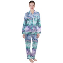 Women s Long Sleeve Satin Pajamas Set 