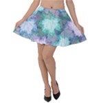 Leaves Glitter Background Winter Velvet Skater Skirt