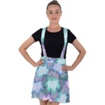 Leaves Glitter Background Winter Velvet Suspender Skater Skirt