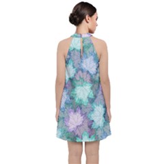 Velvet Halter Neckline Dress  