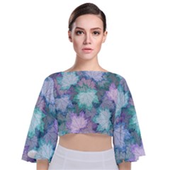 Tie Back Butterfly Sleeve Chiffon Top 