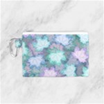Leaves Glitter Background Winter Canvas Cosmetic Bag (Small)
