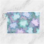 Leaves Glitter Background Winter Canvas Cosmetic Bag (Large)