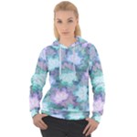 Leaves Glitter Background Winter Women s Overhead Hoodie
