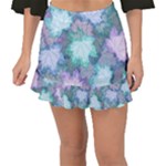 Leaves Glitter Background Winter Fishtail Mini Chiffon Skirt