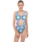 Leaves Glitter Background Winter Center Cut Out Swimsuit