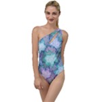 Leaves Glitter Background Winter To One Side Swimsuit
