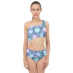 Leaves Glitter Background Winter Spliced Up Two Piece Swimsuit