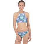 Leaves Glitter Background Winter Halter Bikini Set