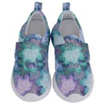 Leaves Glitter Background Winter Kids  Velcro No Lace Shoes