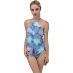 Leaves Glitter Background Winter Go with the Flow One Piece Swimsuit