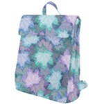 Leaves Glitter Background Winter Flap Top Backpack