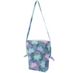 Leaves Glitter Background Winter Folding Shoulder Bag