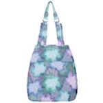 Leaves Glitter Background Winter Center Zip Backpack