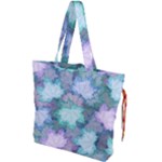 Leaves Glitter Background Winter Drawstring Tote Bag