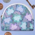Leaves Glitter Background Winter Horseshoe Style Canvas Pouch