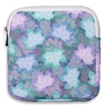 Leaves Glitter Background Winter Mini Square Pouch